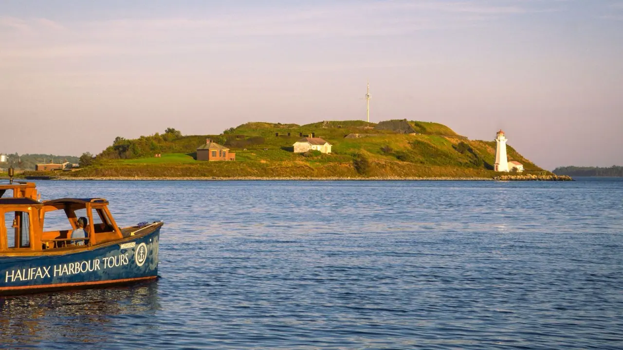 Georges Island lighthouse in Halifax Harbour